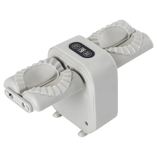 Automatic Dumpling Maker Machine with Dual Head Dough Press, Electric and Manual Modes, USB Powered for Home Kitchen