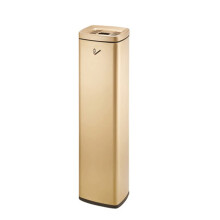 Outdoor Standing Ashtray Large Capacity AntiFingerprint Stainless Steel Cigarette Butt Bin for Porch