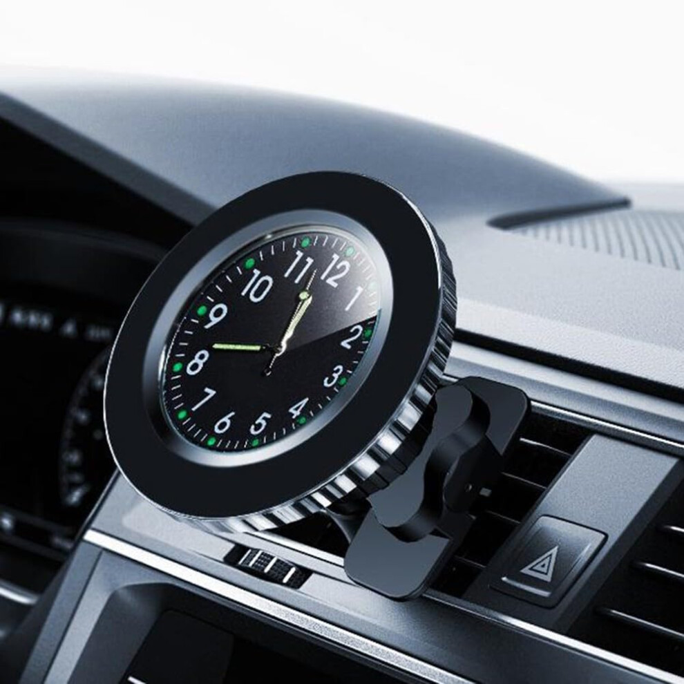 Car Phone Holder With Clock, 360 Rotating Foldable Air Vent Mount For Safe Driving 9001264565923