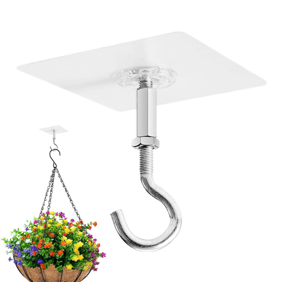 Adhesive Ceiling Hooks Waterproof Rustproof No Drill Wall Hooks Damage For Kitchen Bathroom 9119770382566