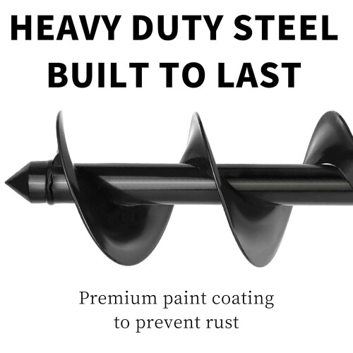 Efficiency Planting, Solid Shaft Auger Drill Bit - Multi-Purpose Garden Auger for Quick and Easy Hole Digging 2