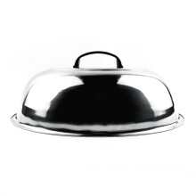 Wok Lid Cover 32cm Stainless Steel Basting Dome for Flat Grill, Outdoor & Indoor Cooking