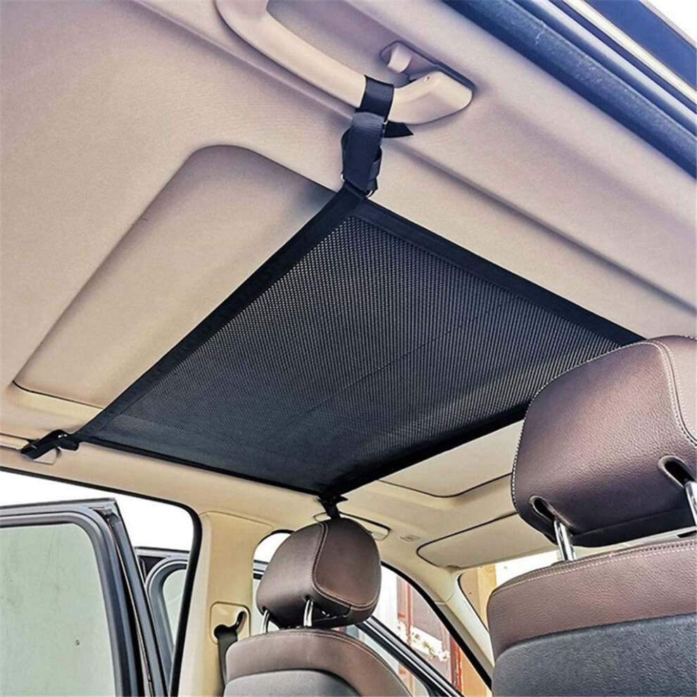 Car Roof Cargo Net 54X80cm Doublelayer Mesh Organizer With Zipper For Suv Camper Van 9323874611341