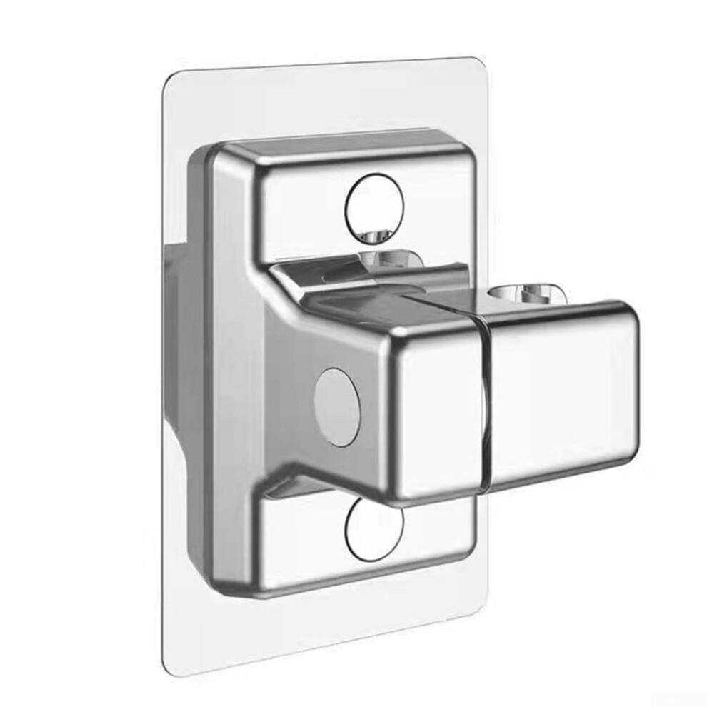 Adjustable Nodrill Shower Head Holder With 360 Rotation Strong Adhesive For Bathroom (Silver) 9119770380975