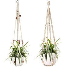Stilvolle Makramee-Pflanzenampeln, handgefertigt im Boho-Stil aus hochwertigen Baumwollkordeln, flexible Aufhängemöglichkeiten für drinnen und