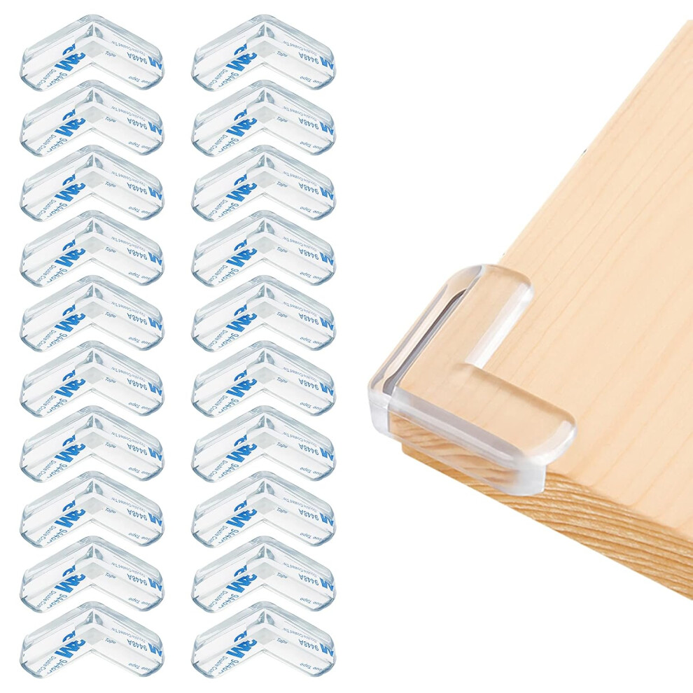 1-Minute Installation Furniture Edge Safety Bumpers, Clear & Discreet Baby Proof Corner Guards, Optimal Density Furniture Safety Bumpers for Child