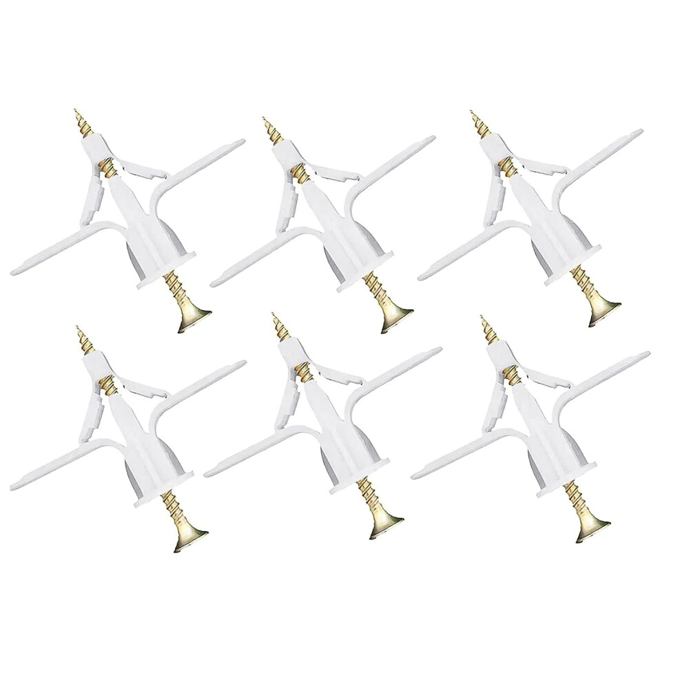 Hardware Installation, Anti-Roll Technology Anchors With Self-Tapping Screws For Hollow Wall Mounting, 50Pcs 9466005269704