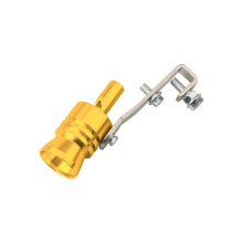 Universal Car Turbo Sound Whistle Exhaust Tailpipe Simulator Stainless Steel Muffler Yellow S