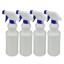 Szórópalack készlet, 17oz (4 db-os), állítható fúvóka testreszabható permetezéshez és sugárhoz, tartós HDPE magas vegyszerállósággal,