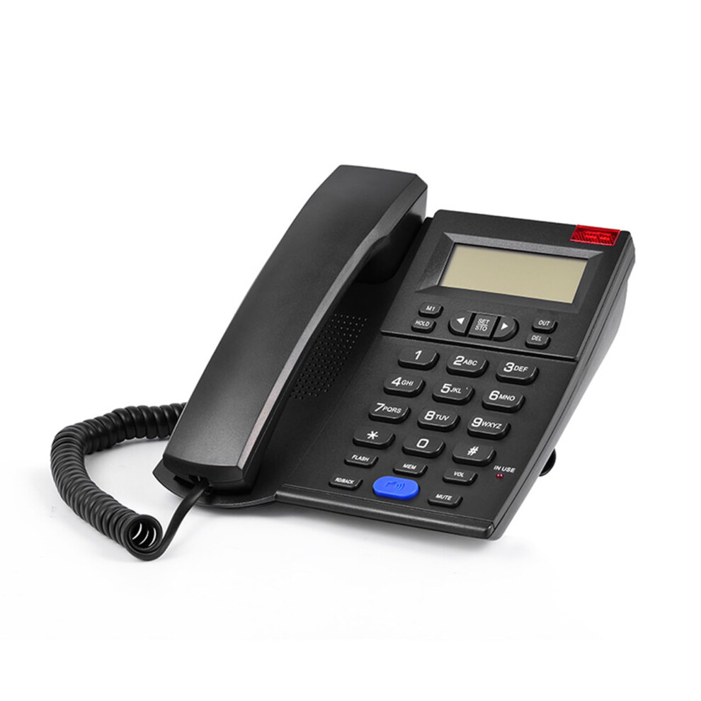 Corded Telephone For Seniors With Large Buttons, Caller Id Display, Analog Landline Desk Phone Black 9001264566425