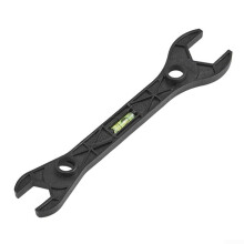 Plastic Shower Wrench with Bubble Level for Bathroom Faucet and Pipe , Black