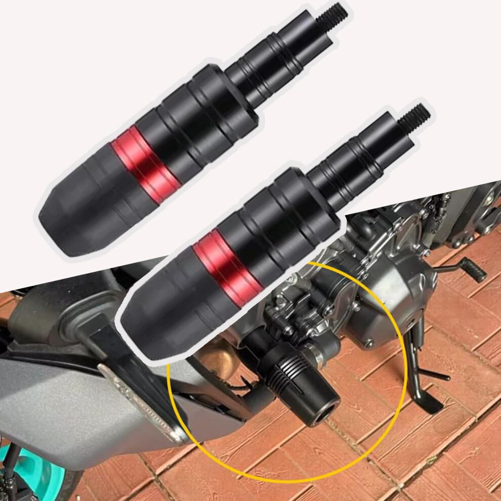 Motorcycle Frame Sliders For Triumph Tiger 800 900 955 1050 1200 Aluminum Crash Protectors Red 9339159827758