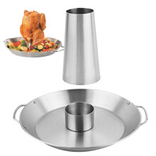 Beer Can Chicken Roaster with NonStick Tray for Juicy Flavor and Healthy Cooking on Grill or Oven
