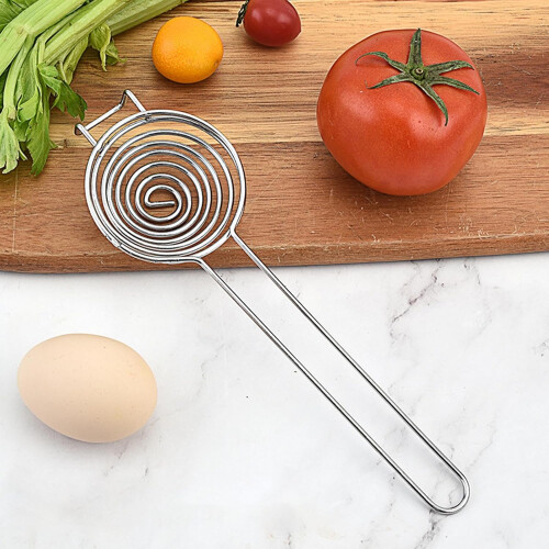 Stainless Steel Egg Separator with Long Handle for Quick Egg White Separation and Easy Cleaning 1