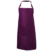 Schürze aus Baumwollmischgewebe, wasserabweisende, verstellbare Latzschürze mit 2 Taschen zum Kochen, Grillen, Malen, Sticken, Siebdrucken, bequem
