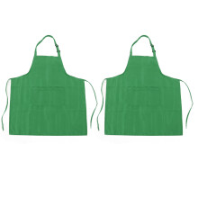 Kochschürze aus Polyester, bequem und atmungsaktiv für drinnen und draußen, vielseitige Kochschürze mit verstellbaren Trägern, wasserdicht, 2