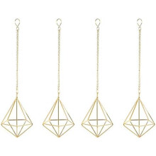 Celestial Design, víceúčelový držák na vzduchové rostliny pro domácí kancelář, geometrický tvar, zlatá povrchová úprava, kovový
