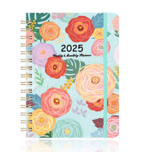 Diary 2025 - A5 Diary 2025 Week to View , with Twin-wire Binding, Beautiful Hardcover January 2025 - December 2025, 2025 Diary with Strong Twin-Wire B