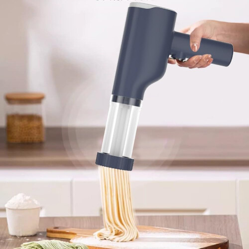 Cordless Electric Pasta Maker USB Rechargeable Automatic Noodle Maker Blue Handheld Design 2