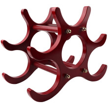 Wooden Wine Rack Holder Shelf for 6 Bottles, Tabletop Red Wine Storage Stand for Home Bar