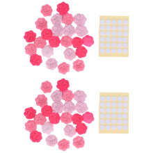 Polyesterbåndpynt DIY-dekorasjon Lim Satengbånd Roser Miniatyrblomster Dekor til arrangementer Boutique-blomstertilbehør