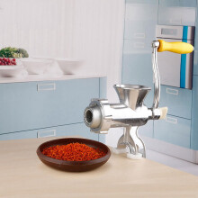Manual Aluminum Meat Grinder Heavy Duty Alloy Build for Efficient Home Kitchen Use