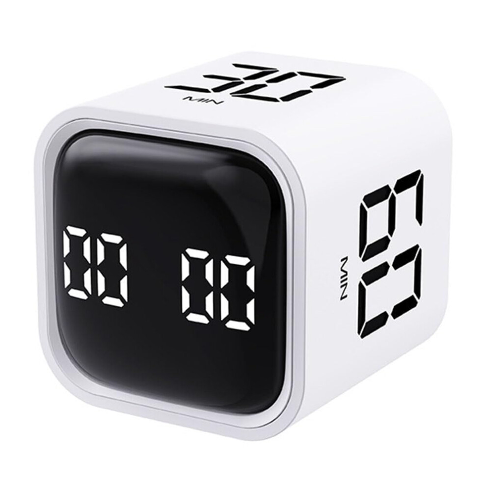 Digital Kitchen Timer With Gravity Sensor Control, Usbc Rechargeable Countdown, White