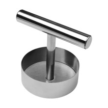 Adjustable Stainless Steel Burger Press with Easy Release and Ergonomic Handle for Patties