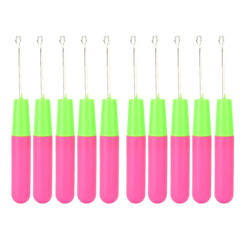Unisex 10Pcs Crochet Hair Braid Needle Set For Dreadlocks And Extensions Threading Hooks