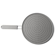 Silicone Pot Lid Heat Resistant AntiOverflow Splatter Guard 18x11 Fits Pots Pans Skillets Grey