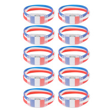 Joyería de orgullo nacional, accesorios patrióticos luminosos: pulseras ajustables multifuncionales para fanáticos que brillan en la oscuridad,