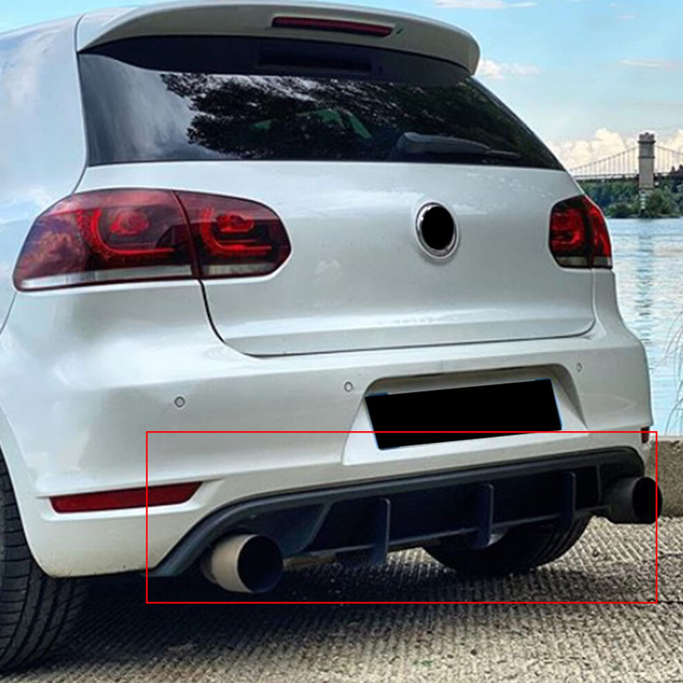 Rear Bumper Diffuser Abs Sport Style Lip Spoiler For Volkswagen Golf 6 Gti 20102013 9119770385093