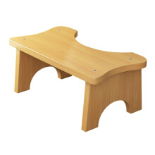 Wooden Toilet Stool for Adults with Stable NonSlip Base  Grade Wood Bathroom Step Stool
