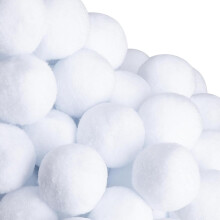 Indoor Snowball Fight Kit with 40 Soft Artificial Snowballs for Kids Winter Party Games