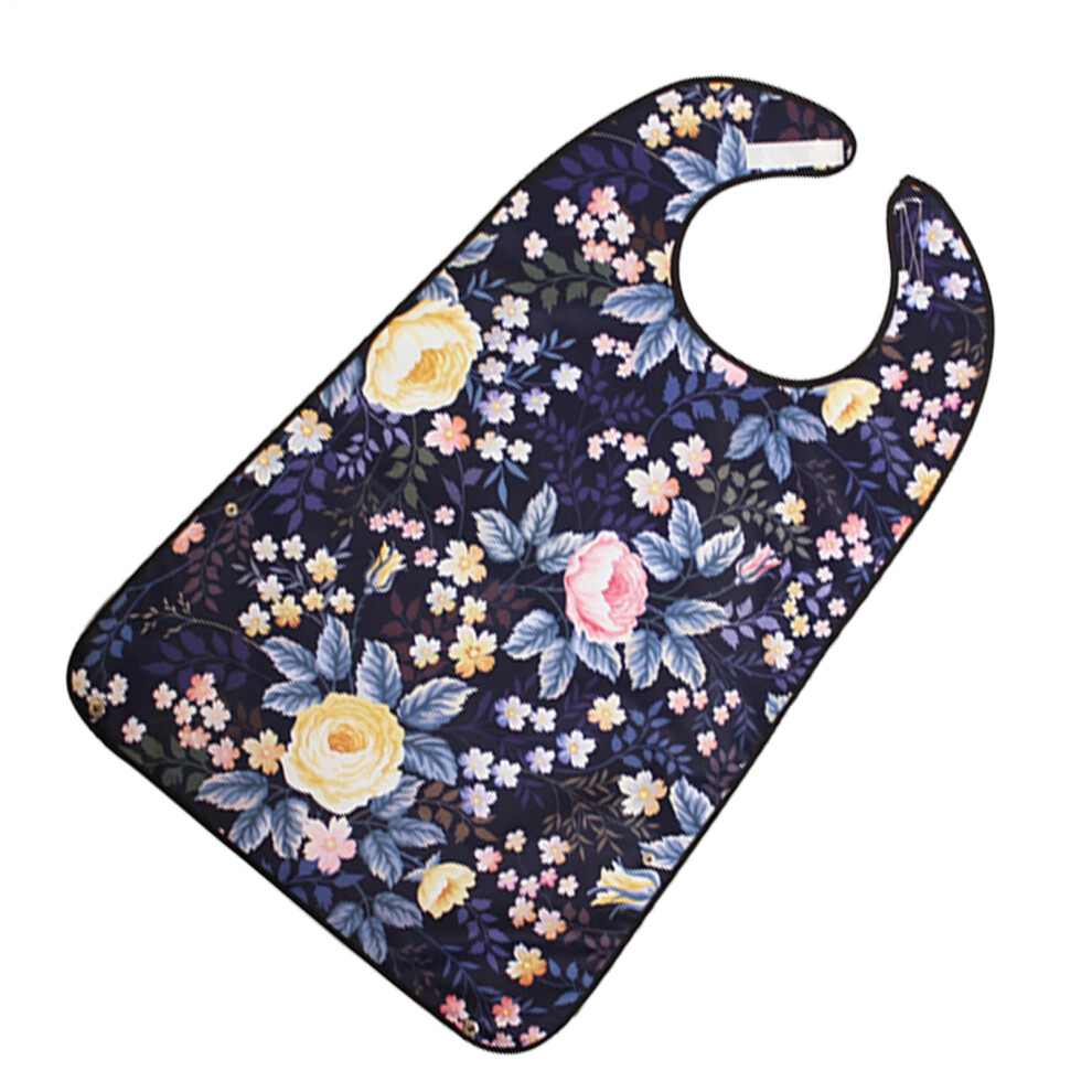 Adult Dining Bib with Crumb Catcher Pocket, Washable Adjustable Mealtime Apron for Elderly and Disabled