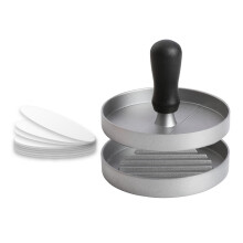 HeavyDuty Cast Iron Burger Press with NonStick Surface for Griddle, Grill, Bacon, and Steak