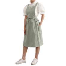 Vintage-Schürzenkleid für Damen, benutzerfreundliches Design, weiche Baumwollmischung, Latzschürze mit 2 Taschen, gekreuzte X-förmige