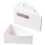 50 Pcs Triangle Cake Boxes with Handle for Cheesecake Pudding Sandwich Sushi Paper Containers 1