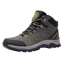 Winter Hiking Boots with Thick Sole for Men and Women, Outdoor Trekking Sneakers, Dark Gray 8.5 UK