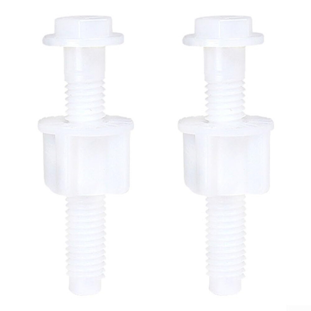 Universal Toilet Seat Hinges And Bolts Kit, 2Pc Plastic Bathroom Fixing, Aging Resistant 9119770386632
