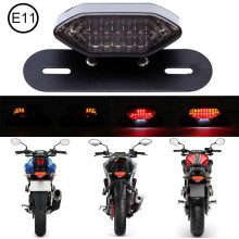 Motorfietsachterlicht, dubbel LED-achterlicht, alles-in-één unit met geïntegreerd rem- en rijlicht, universeel geschikt voor de meeste