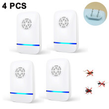 Ensemble de 4 répulsifs à ultrasons pour la lutte antiparasitaire, solution non toxique et sans danger pour les animaux domestiques