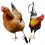 2Stk Huhn Garten Schild Simulation Hühnerhof Küken 1