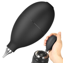 Air Blower for Camera and Electronics with Powerful Air Flow, Rubber Hand Pump Dust Cleaner Black
