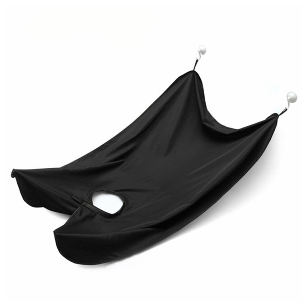 Beard Shaving Apron with Hook, Waterproof Beard Trimming Cape for Men, Reusable Hair Catcher