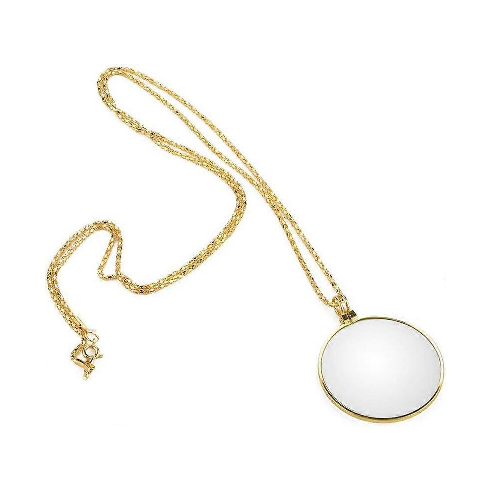 5X Lupe Monokel Linse, Lupe Monokel-Objektiv mit Kette Leselupen Anhnger Halskette Hngende Lupe Zum Lesen Handwerk Arbeit Handarbeiten Schmuck Hobbys