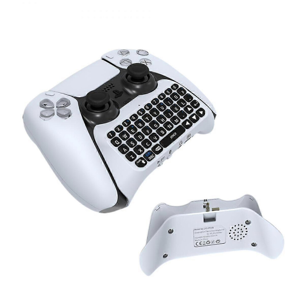 Ps5 Wireless Controller Keyboard - Bluetooth 3.0 Mini Portable Gamepad Chatpad With Built-In Speaker & 3.5Mm Audio Jack For Playstation 5 Voice Chat 6935161345025