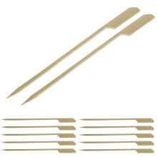 Fruit Stick Bamboo Party Sticks Parties Grilling 15.00X1.00X0.20CM Light Green 100Pcs