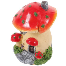 Creative Pilzhaus Modell Bonsai Feengarten Diy Rot Gelb