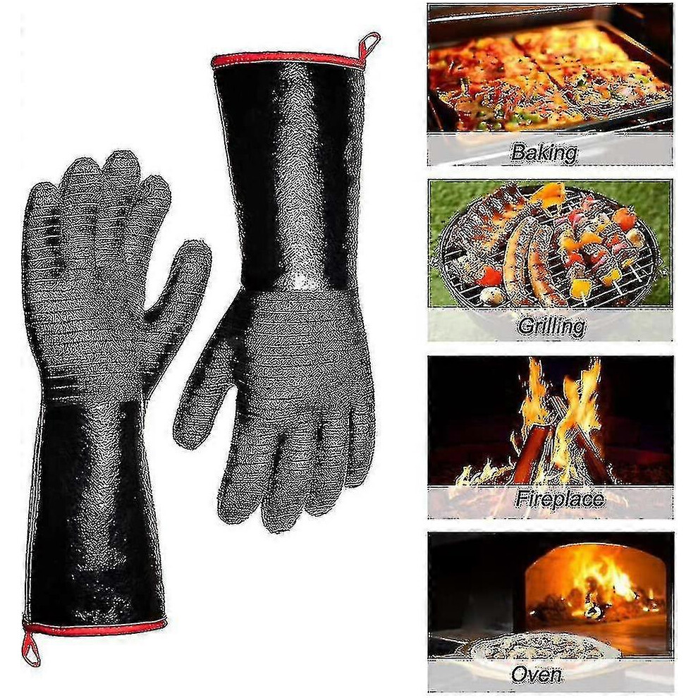 932F Extreme Heat Resistant Gloves For Grill Bbq, Waterproof Long Sleeve Pit Grill Gloves For Fryer, Baking, Oven,Smoker,Fireproof, Oil Resistant Neop 6935161340655